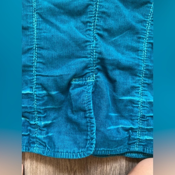 Vintage y2k Canyon River Blues Turquoise Curduroy Blazer Jacket Medium Boho - Picture 16 of 16